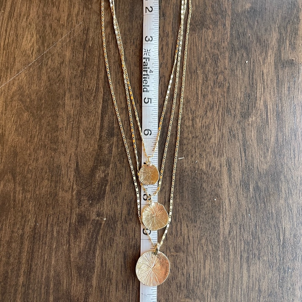 Gold Three Tier Necklace
